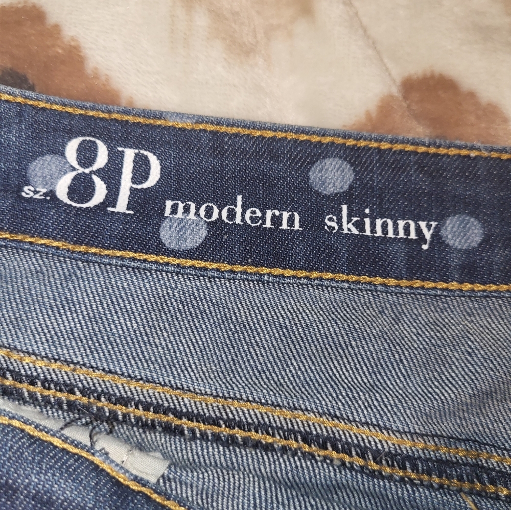 Loft modern skinny Polka dot jean sz 8